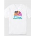 Colorful Coconut Tree Printing Cotton Men's Short Sleeve Tee